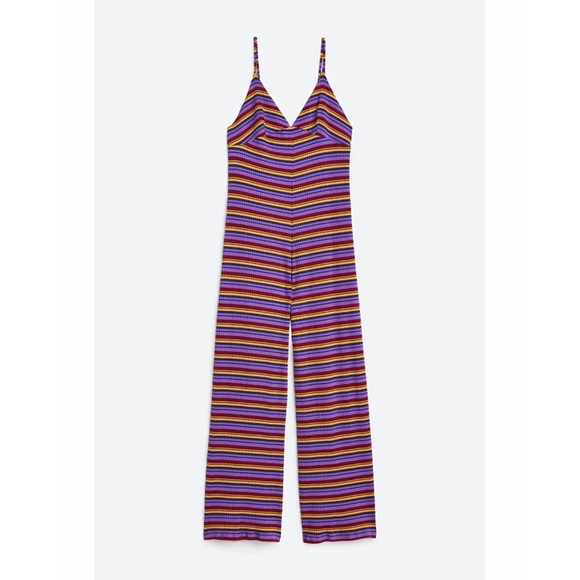 Anthropologie SUNDRY Striped Knit Jumpsuit sz. (1) Sz. Small Sz. 4-6  NWOT - Picture 8 of 16